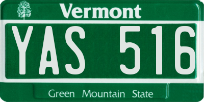 VT license plate YAS516
