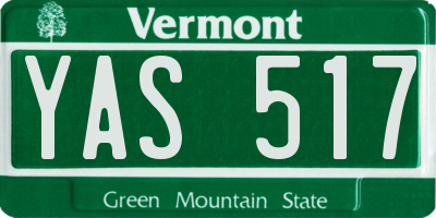 VT license plate YAS517