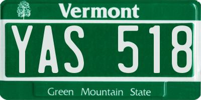 VT license plate YAS518
