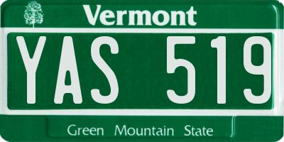 VT license plate YAS519