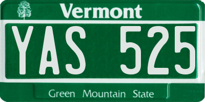 VT license plate YAS525