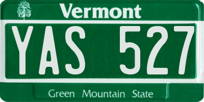 VT license plate YAS527