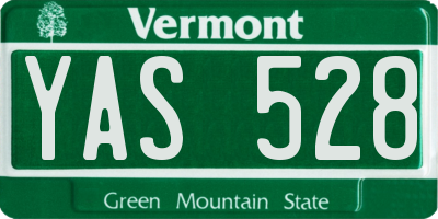 VT license plate YAS528