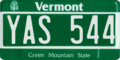 VT license plate YAS544