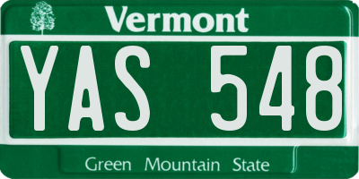 VT license plate YAS548