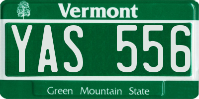 VT license plate YAS556