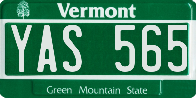 VT license plate YAS565