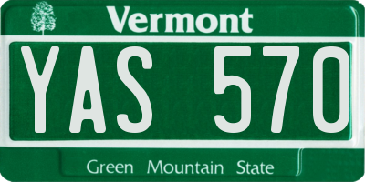 VT license plate YAS570