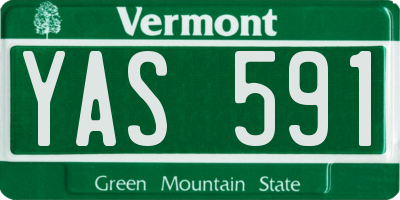 VT license plate YAS591