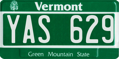 VT license plate YAS629