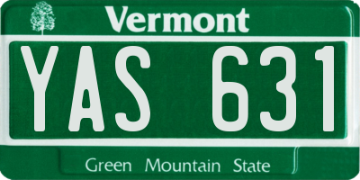 VT license plate YAS631