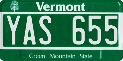 VT license plate YAS655