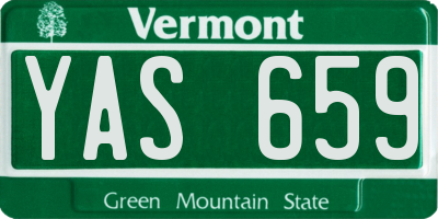 VT license plate YAS659