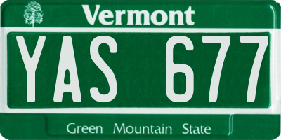 VT license plate YAS677
