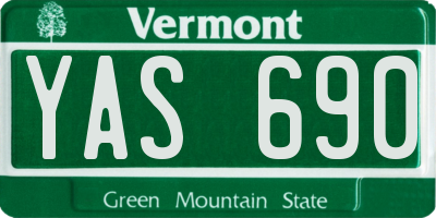VT license plate YAS690