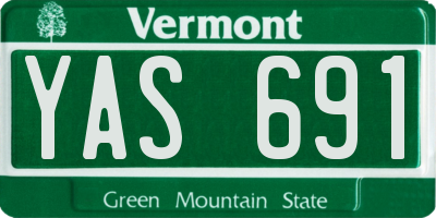 VT license plate YAS691