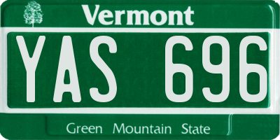 VT license plate YAS696