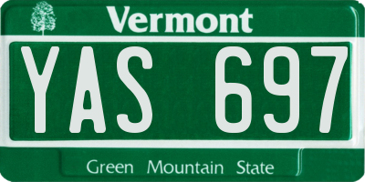 VT license plate YAS697