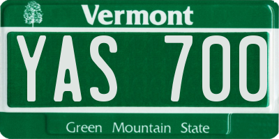 VT license plate YAS700