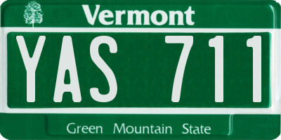 VT license plate YAS711