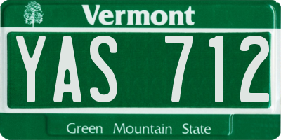 VT license plate YAS712
