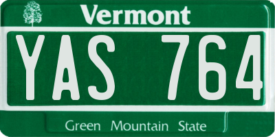 VT license plate YAS764