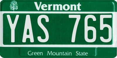 VT license plate YAS765