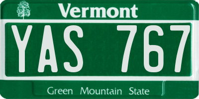 VT license plate YAS767