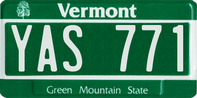 VT license plate YAS771