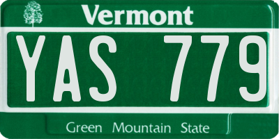 VT license plate YAS779