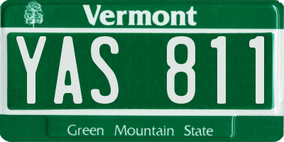 VT license plate YAS811