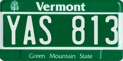 VT license plate YAS813
