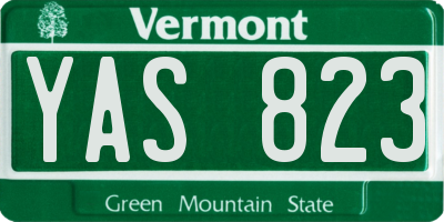 VT license plate YAS823
