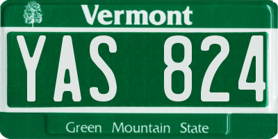 VT license plate YAS824