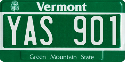 VT license plate YAS901