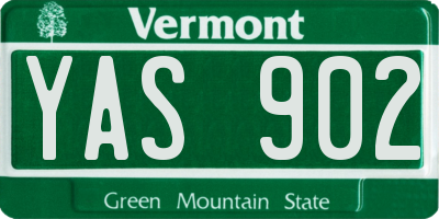 VT license plate YAS902