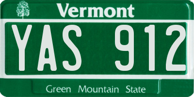 VT license plate YAS912
