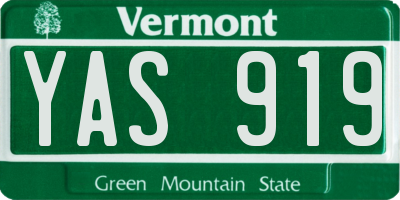 VT license plate YAS919