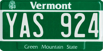 VT license plate YAS924