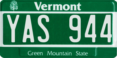 VT license plate YAS944
