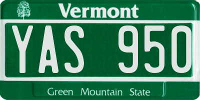VT license plate YAS950