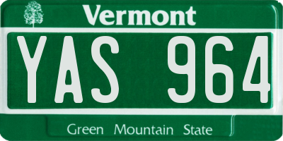 VT license plate YAS964