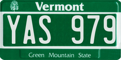 VT license plate YAS979