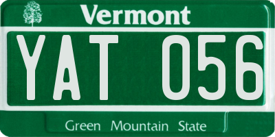 VT license plate YAT056