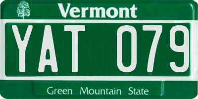 VT license plate YAT079
