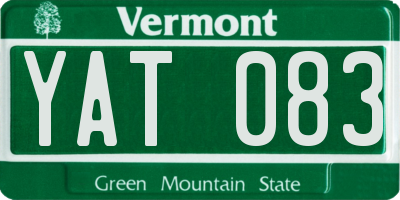 VT license plate YAT083