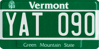 VT license plate YAT090
