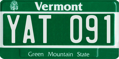 VT license plate YAT091