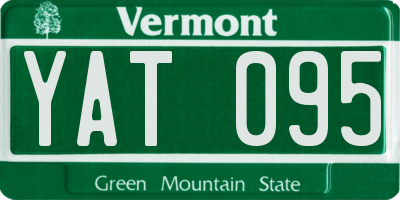 VT license plate YAT095
