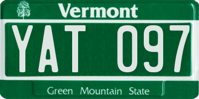 VT license plate YAT097